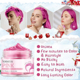 Waschbare rosa temporäre Haarfarbe, temporäre Haarwachsfarbe, natürliche Frisur, Pomade, waschbare Haarfarbe für Männer, Frauen, Party, Cosplay, Halloween, Weihnachten, Haarfarbe, Naty Shop