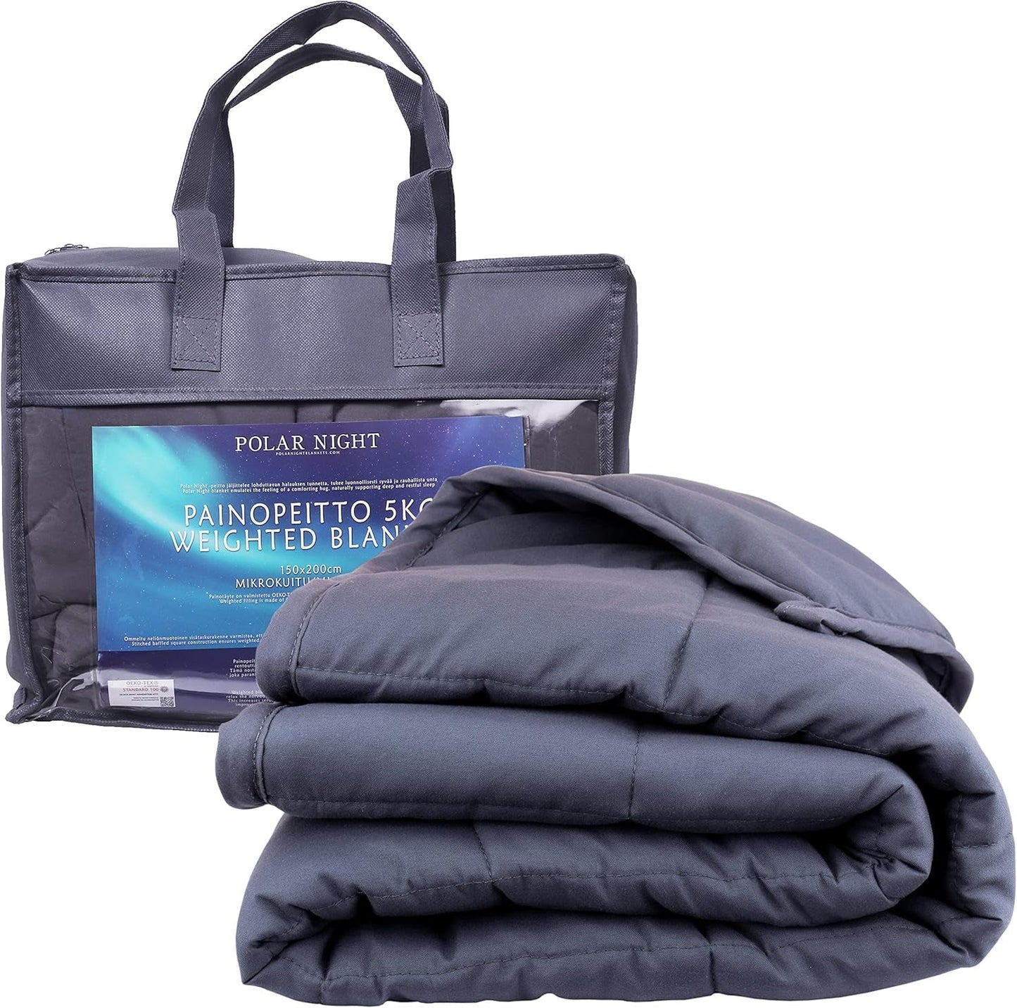 Polar Night Gewichtsdecke für Erwachsene 150 x 200 cm, 9 kg – Gewichtsdecke für tiefen Schlaf, schwere Decke, Therapiedecke aus 100 % Mikrofaser, Entspannungsdecke. Oeko-Tex® 100 Comforter Standard-Betten und Decken Polar Night 150 x 200 cm 9,0 Kilogramm