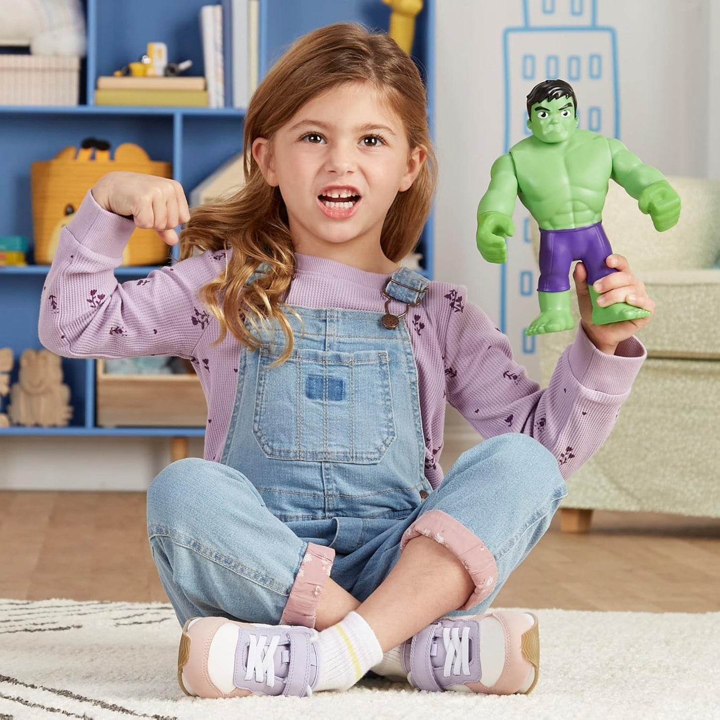 Marvel Spidey und seine erstaunlichen Freunde und seine außergewöhnlichen Freunde, riesige Heldenfigur, 22 cm großes Hulk-Spielzeug für Kinder ab 3 Jahren, Einheitsgröße, Actionfiguren, Naty Shop