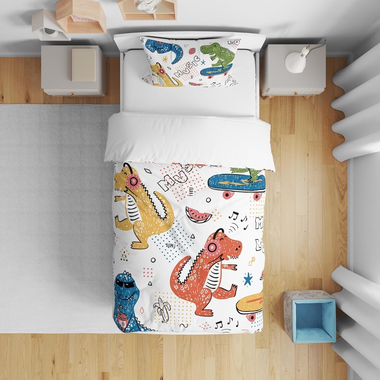 Bettwäsche für Kinder, Jungen, verschiedene Modelle, mit Reißverschluss, Mikrofaser-Polyester Bettwäsche - Kinder Naty Shop