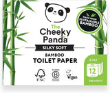 Die Cheeky Panda Bambus-Cocktailservietten | weiße Servietten 100 Stück Papierservietten