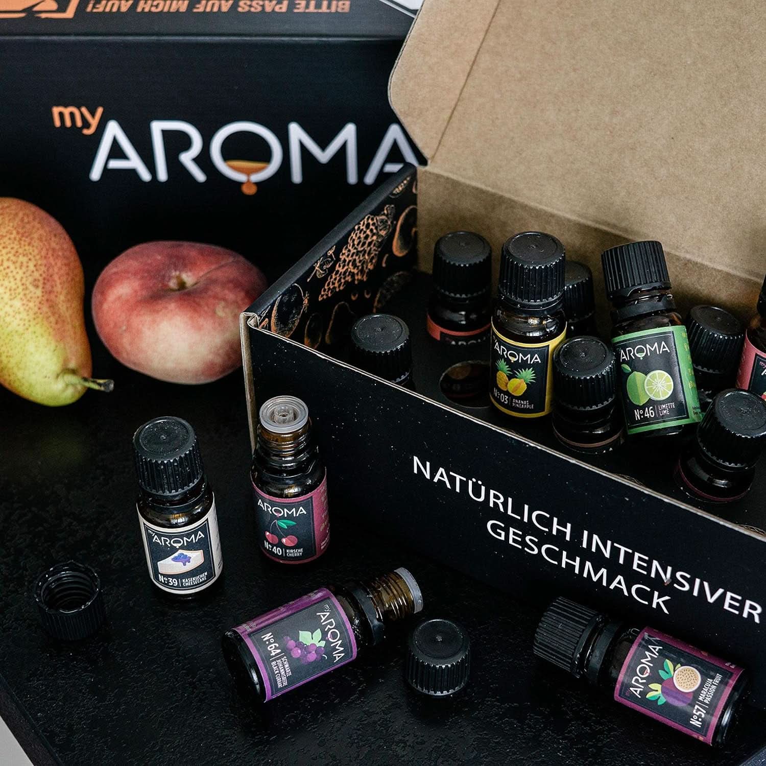 Myaroma | Set: Wald & Wiese – Naturreines Aroma mit Fruchtaroma und Fruchtaroma (5 x 10 ml) | Zuckerfreie und ungesüßte Süßstoffe von Naty Shop