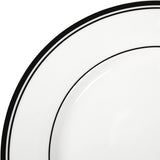 Amazon Basics Coffee Black Rim 16-teiliges Geschirrset für 4 Personen
