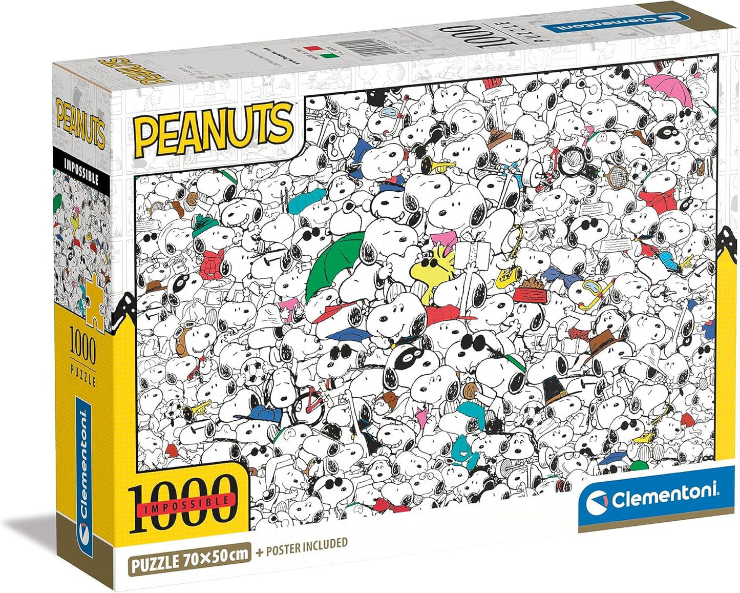 Clementoni – 39804 – Impossible Puzzle Peanuts – 1000-teiliges Puzzle für Erwachsene und 14-Jährige, Geschicklichkeitsspiel für die ganze Familie. Puzzle Naty Shop Standardtitel