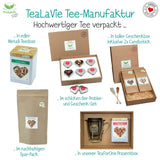Tealavie Geschenkset mit 6 Früchtetees (60 g), Probierset, Geschenkbox, Dankeschön-Geschenkideen für Frauen, Kollegen, Muttertag 2024