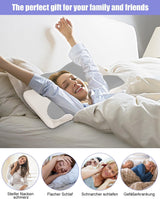 Nackenkissen, Seitenstützkissen, Memory-Schaum-Kissen, orthopädisches Kissen, ergonomisches Nackenstützkissen für optimale Unterstützung von Rücken und Bauch, Seitenstützkissen (62 x 41 x 13 cm), orthopädische Halskissen von Naty Shop