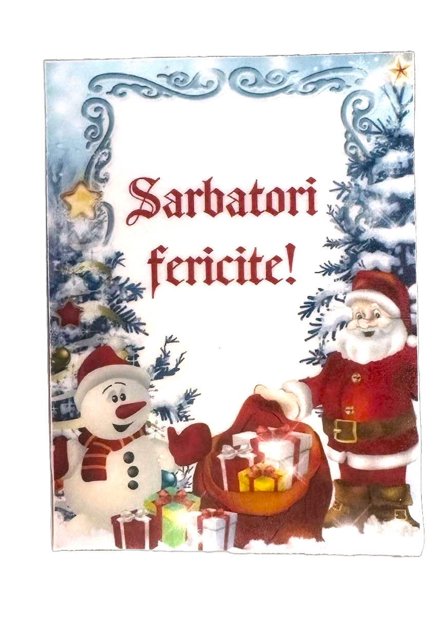 Essbare Zuckerdekoration - „Frohe Feiertage!“ Dekorationen von Nati Shop Zuckerpaste