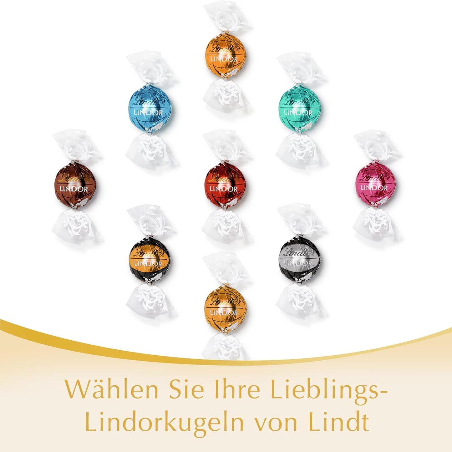 Lindor weiße Schokoladenkugeln | 400g ca. 30 weiße Schokoladenkugeln mit zartschmelzender Füllung | Geschenk aus Schokolade | Schokoladengeschenk (2er Pack)