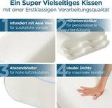 ORTHOVERSE Orthopädisches Kissen – Nackenstützkissen, Schlafkissen, Kopfkissen, Memory-Schaum-Kissen, Kopfkissen, Nackenschmerzkissen – höhenverstellbar, Aloe Vera-Bezug, medizinisches Hilfsmittel Naty Shop Cervical Orthopedic Pillows