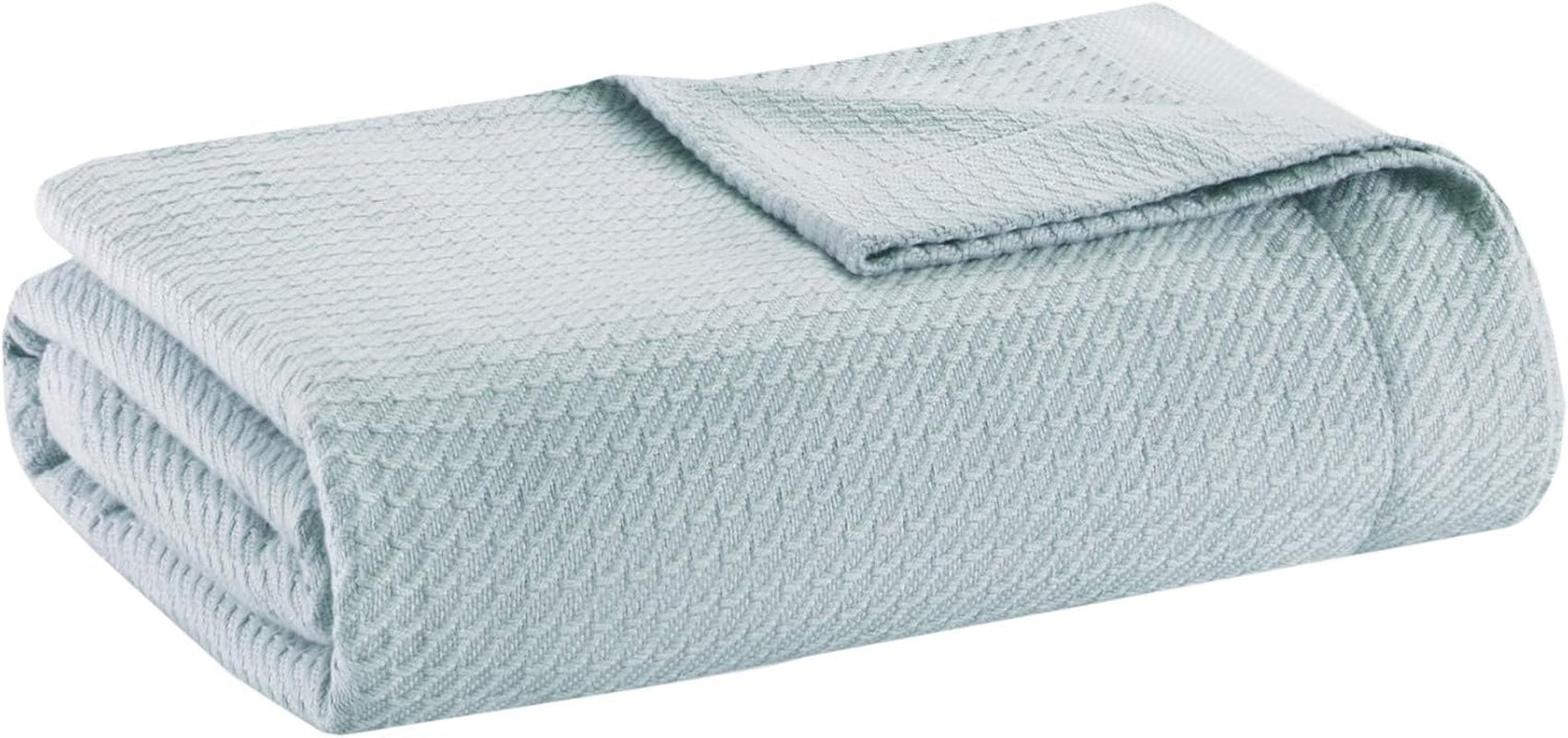 Madison Park, 100 % ägyptische Baumwolle, atmungsaktive Bettdecke, Premium-Strick, luxuriöser Saison-Leichtbezug für Bett, Sofa und Couch, Full/Queen-Size-Bett, Rosa, Naty Shop Bettdecken und Bettdecken Hellblau, Full/Queen