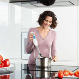 Braun Household Stabmixer MQ 3035 WH - Multiquick 3 Pürierstab Mit Edelstahl-Mixfuß, 2 Geschwindigkeiten, Spritzschutz, Spülmaschinenfest, Zerkleinerer, Schneebesen & 600Ml Mix- Und Messbecher, Weiß Kitchen Naty Shop
