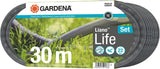 Gardena Liano Life 1/2 Zoll Textilschlauch, Set 30m: Extrem flexibler Textil-Gartenschlauch mit PVC-Innenschlauch, knickfrei, leicht, wetterfest (18457-20)