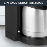 Rowenta Adagio Filter-Espressomaschine, Thermokaraffe aus Edelstahl, hält den Kaffee bis zu 4 Stunden heiß, 10–15 Tassen Fassungsvermögen, 1,25 l Fassungsvermögen, abnehmbarer Filterkorb, automatische Abschaltung, Schwarz, CT3818