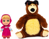 Mascha und Michka, 12 cm große Mascha-Puppe und 20 cm große Bärka-Plüschspielzeug für Kinder ab 3 Jahren MHA21