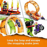 LEGO 60339 City Stuntz Stuntz Show Doppellooping-Set, inkl. Rampe, Monstertruck, 2X Motorrad und 7 Minifiguren, Spielzeug für Kinder ab 7 Jahren Bausets Besuche den LEGO-Store