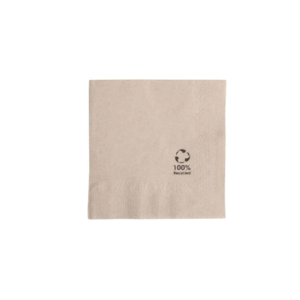 Umweltfreundliche Bio-Servietten aus Recyclingpapier, hochwertige Papierservietten, 10 x 10 cm, 100 Stück Cocktailservietten, ungebleicht, biologisch abbaubar, kompostierbar