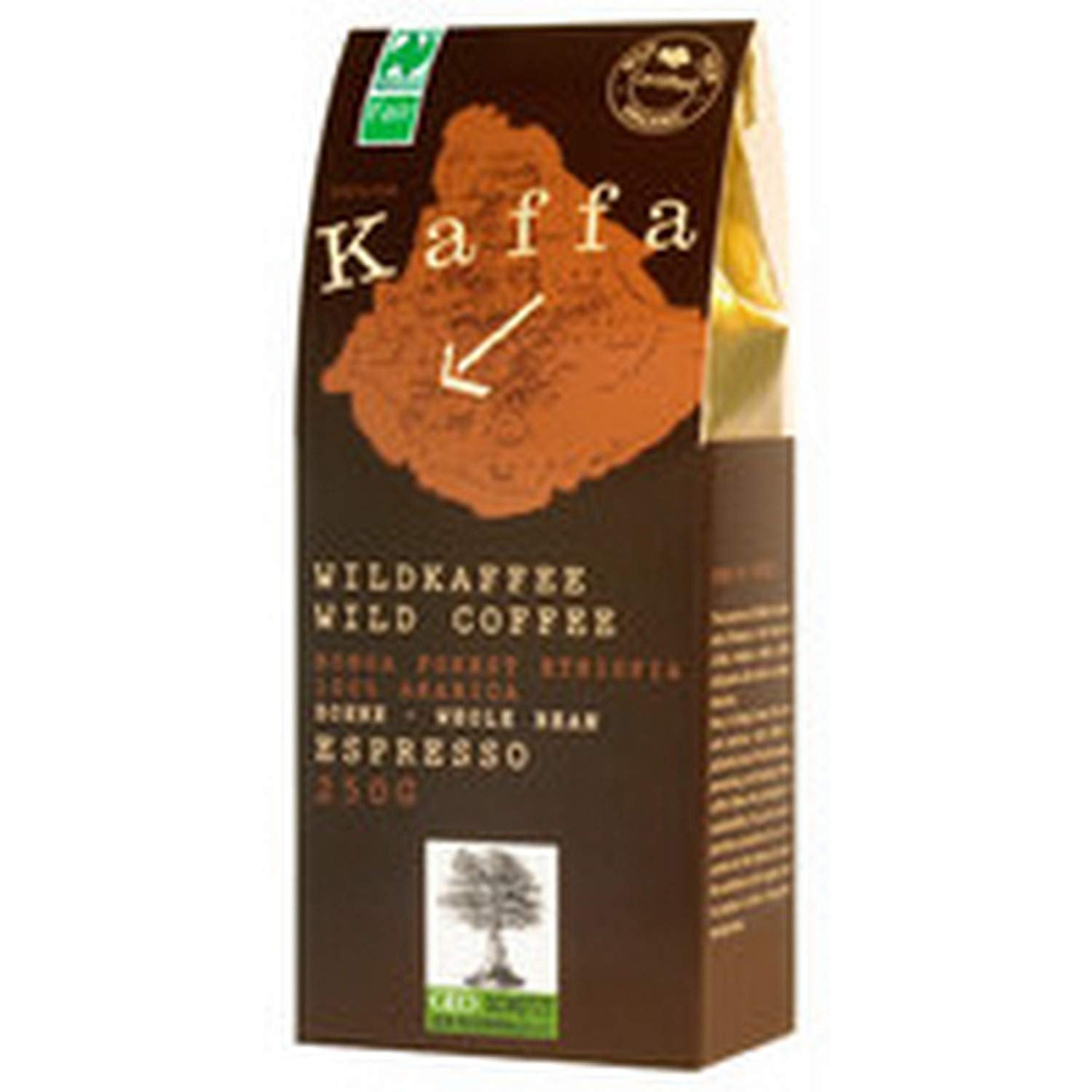Espresso „Kaffa“, ganze Wildkaffeebohnen (250 g) – Bio
