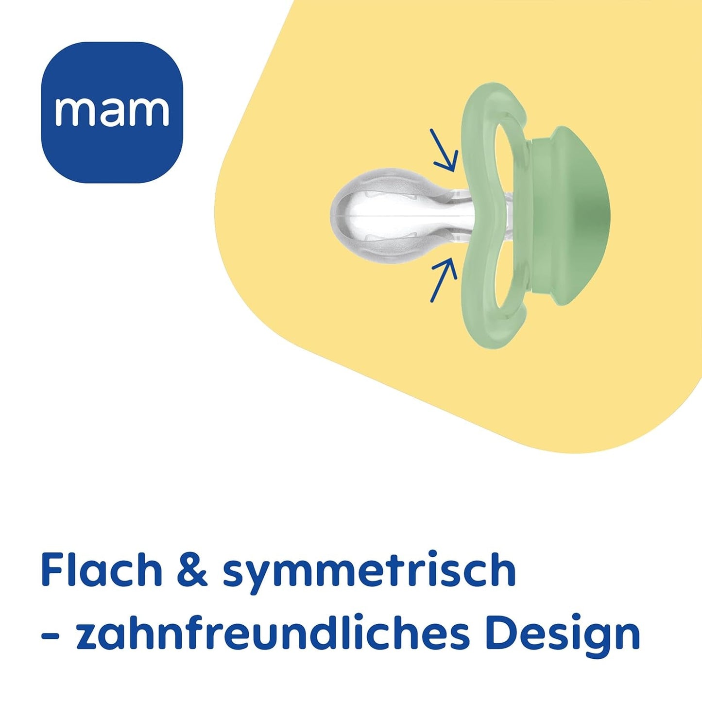MAM Air Silikon-Schnuller, 2er-Pack, extra leichtes und luftiges Design, zahnfreundlicher Baby-Schnuller aus MAM SkinSoft-Spezialsilikon, mit Schnullerbox, 6-16 Monate, Bär/Nashorn
