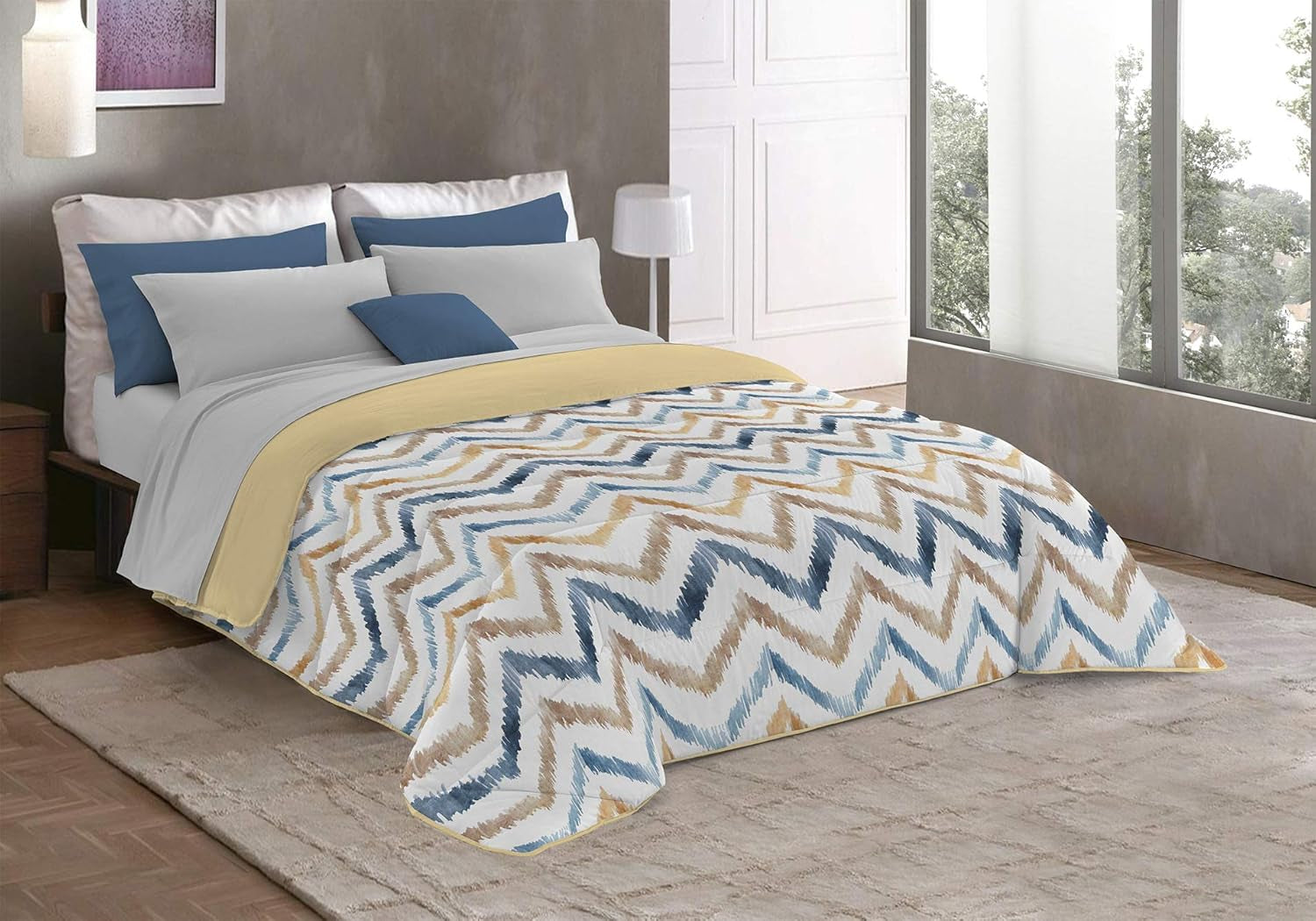 Fantasy T-Fa-Hypnotic-1P Winterdecke, Mikrofaser, Hypnotic, 170 x 260 cm. Steppdecken und Steppdecken Naty Shop Hippy 220 x 260 cm