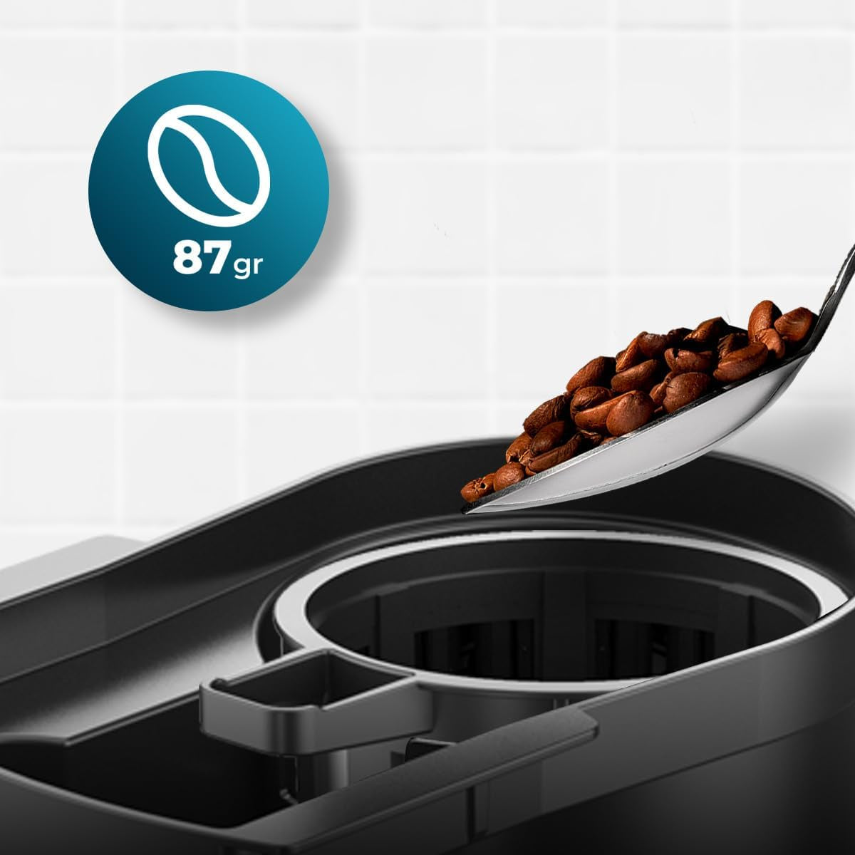 Cecotec Coffee 66 Grind & Drop Essential Filterkaffeemaschine. 1086 W, Messermühle, bis zu 12 Tassen, Extreme Aroma-Technologie, digital, Edelstahl, automatische Abschaltung.