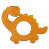 Bio-Naturkautschuk-Baby-Beißring, Massagegummi, BPA-frei, weich, fördert die Feinmotorik, Dinosaurier-Design (639-V1). Fingerzahnbürste aus Naturkautschuk