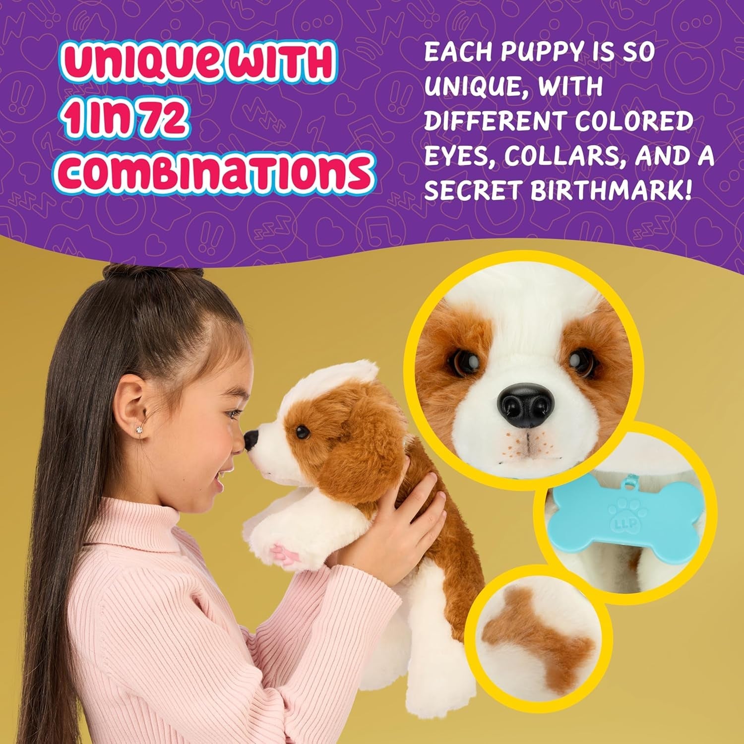 Little Live Pets My Really Real Puppy – Patches; Interaktiver Welpe; über 60 Sounds/Reaktionen; realistisches Aussehen; 1 von 72 Varianten; Spielset mit Tragetasche; Batterien im Lieferumfang enthalten; ab 5 Jahren