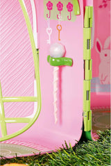 BABY Born Storybook Cottage, faltbares Puppenhaus für 18-cm-Puppen mit Tisch, Kamin, Chaiselongue und Teleskop, Rosagrün, 833803 Zapf Creation Puppenhäuser Naty Shop