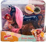 Simba 109483043 – Mia and Me Sterneneinhorn 25 cm, Spielzeugpferd mit im Dunkeln leuchtenden Sternen am Körper und Haarbürste, ab 3 Jahren