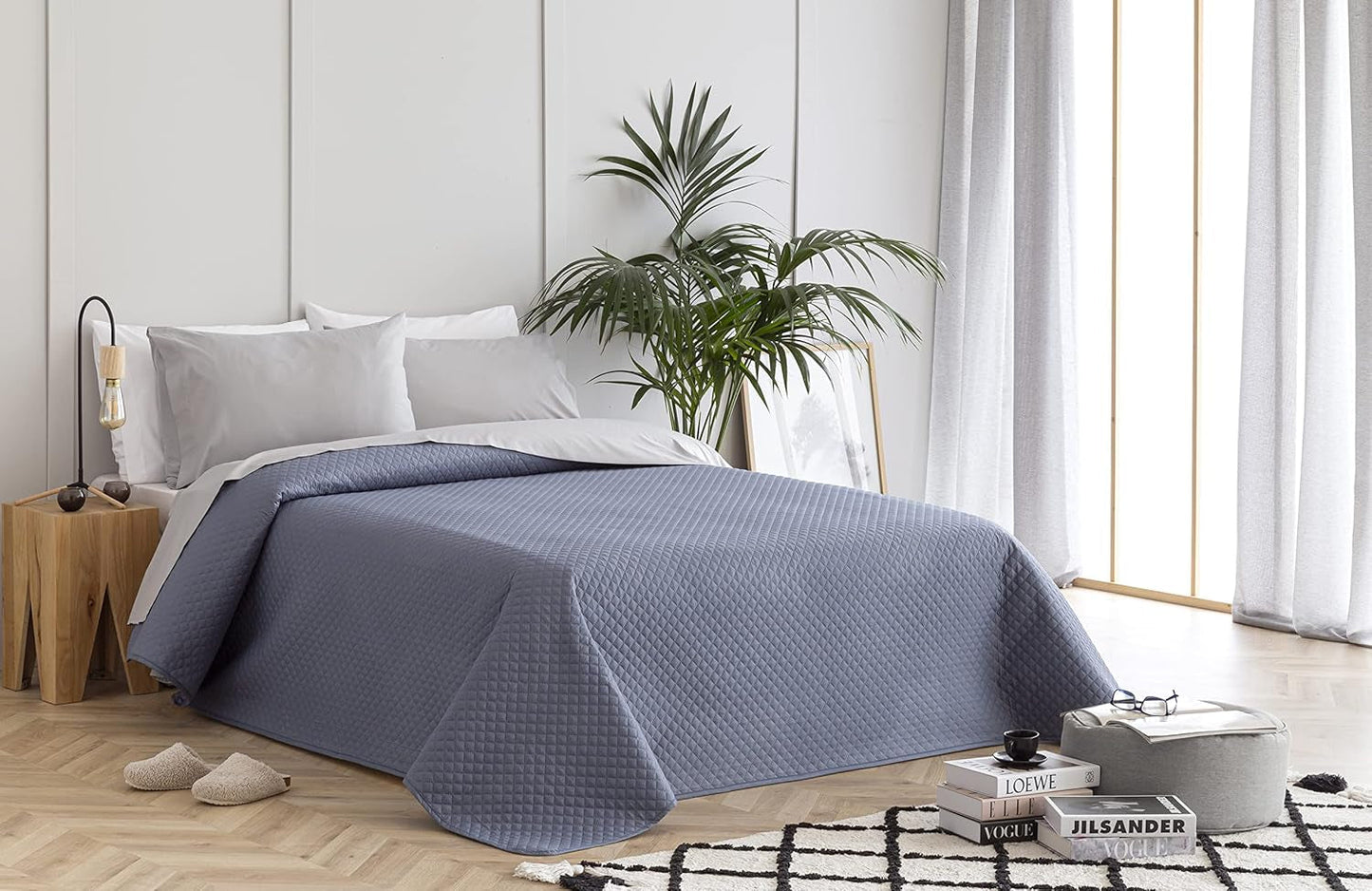 Todocama Fine Boutique Tagesdecke mit Rautenmuster Frühling Sommer Herbst Winter 100 % extra weiche Mikrofaser Multifunktionale Tagesdecke 105–200 x 260 cm Beige Betten und Decken Besuche den Todocama-Store Dunkelgraue Cama 80/90 – 180 x 260 cm