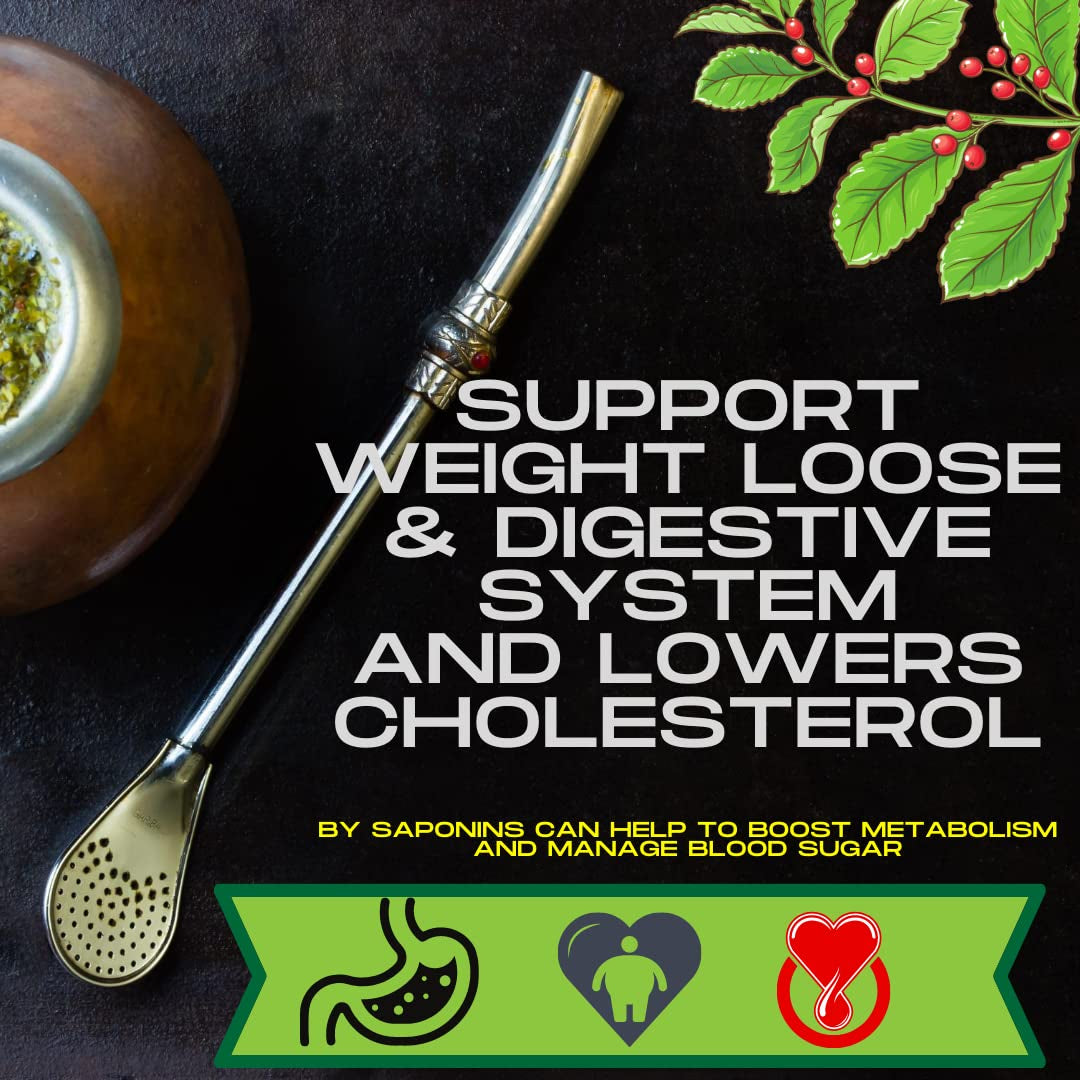 Yerba Mate-Tee mit Ashwagandha 500 g – brasilianischer Mate-Tee mit Ashwagandha und Heilkräutern – keine künstlichen Zusatzstoffe, natürliches Aroma | Loser Mate-Grüntee 0,5 kg mit Heilpflanzen