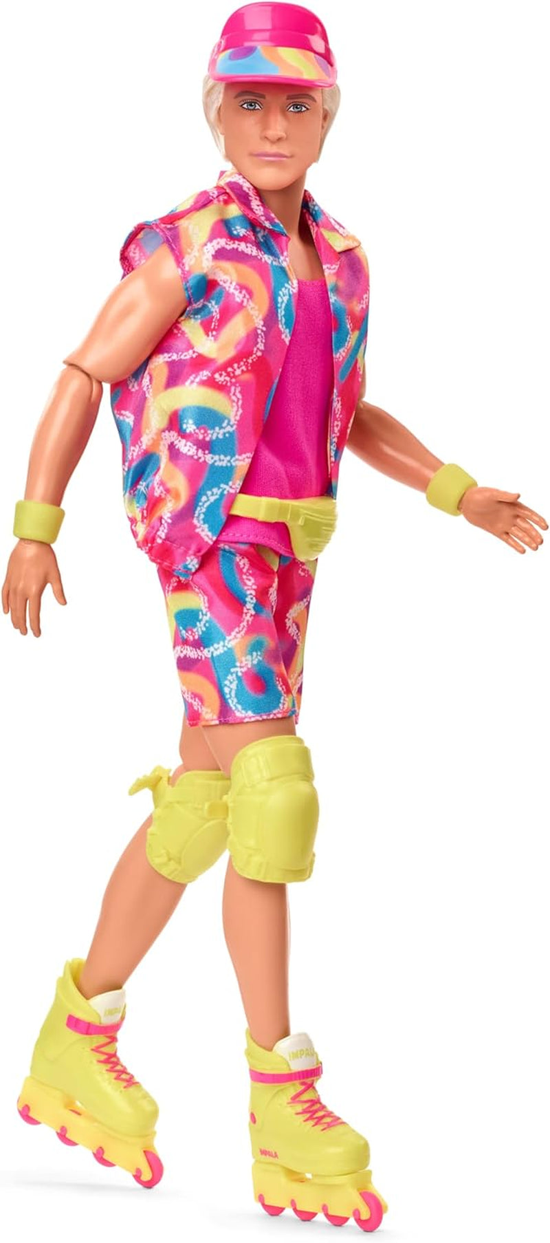 Barbie-Ken-Puppe zum Sammeln aus dem Film mit Retro-Skating-Outfit und Inline-Skates, JBJ51, [Mehrfarbig]