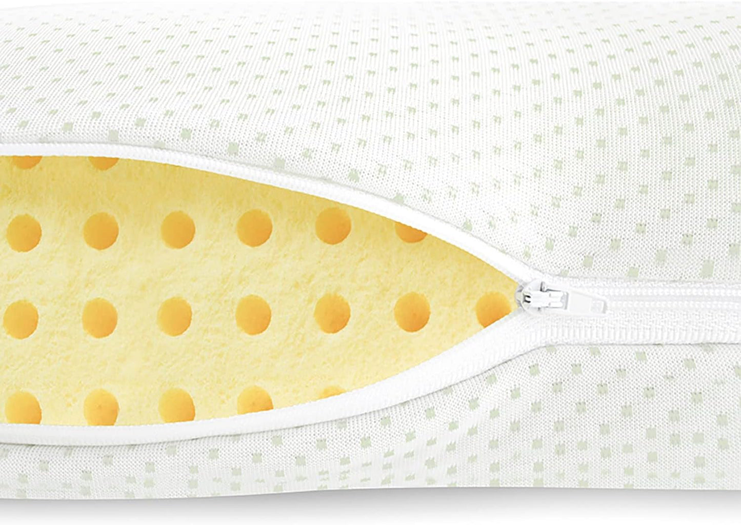 Mister Sandman Ergonomisches Kissen 40 x 80, Nackenkissen mit Aloe Vera-Kissenbezug, Visco-Kissen perfekt für Bauchschläfer, Rückenschläfer und Seitenschläfer, Memory-Schaum-Kissen, orthopädische Nackenkissen, Naty Shop