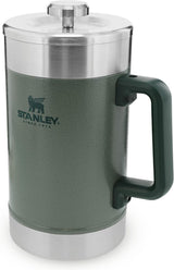 STANLEY Classic Stay Hot Kaffeepresse 1,4 l Hammertone Green – Hält den Kaffee 4 Stunden lang heiß – Minimale Ablagerungen – Integrierte Kaffeepresse aus Edelstahl – BPA-frei – Spülmaschinenfest