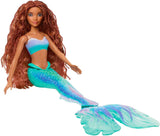 Mattel Disney Ariel – Die kleine Meerjungfrau-Puppe, inspiriert vom Film „Die kleine Meerjungfrau“, Meerjungfrau-Spielzeug, positionierbar, Disney-Geschenke, Spielzeug für Kinder ab 3 Jahren, HLX08