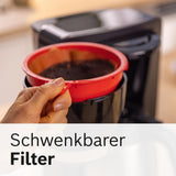 Bosch MyMoment TKA6M273 Filter-Espressomaschine, 1 l Thermokaraffe, 8–12 Tassen, Anti-Tropf-System, rotierender Filterhalter, Entkalkungsprogramm, abnehmbarer Wassertank, 1200 Watt, mattschwarz