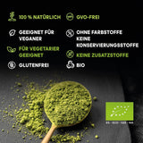 Japanischer Matcha-Tee, Premiumqualität, Pulver. 100 % natürlich. Grüntee-Reduzierer, kraftvoller Entgifter und Antioxidans. Rein kultivierter Matcha – Herkunft: Japan (100 g)