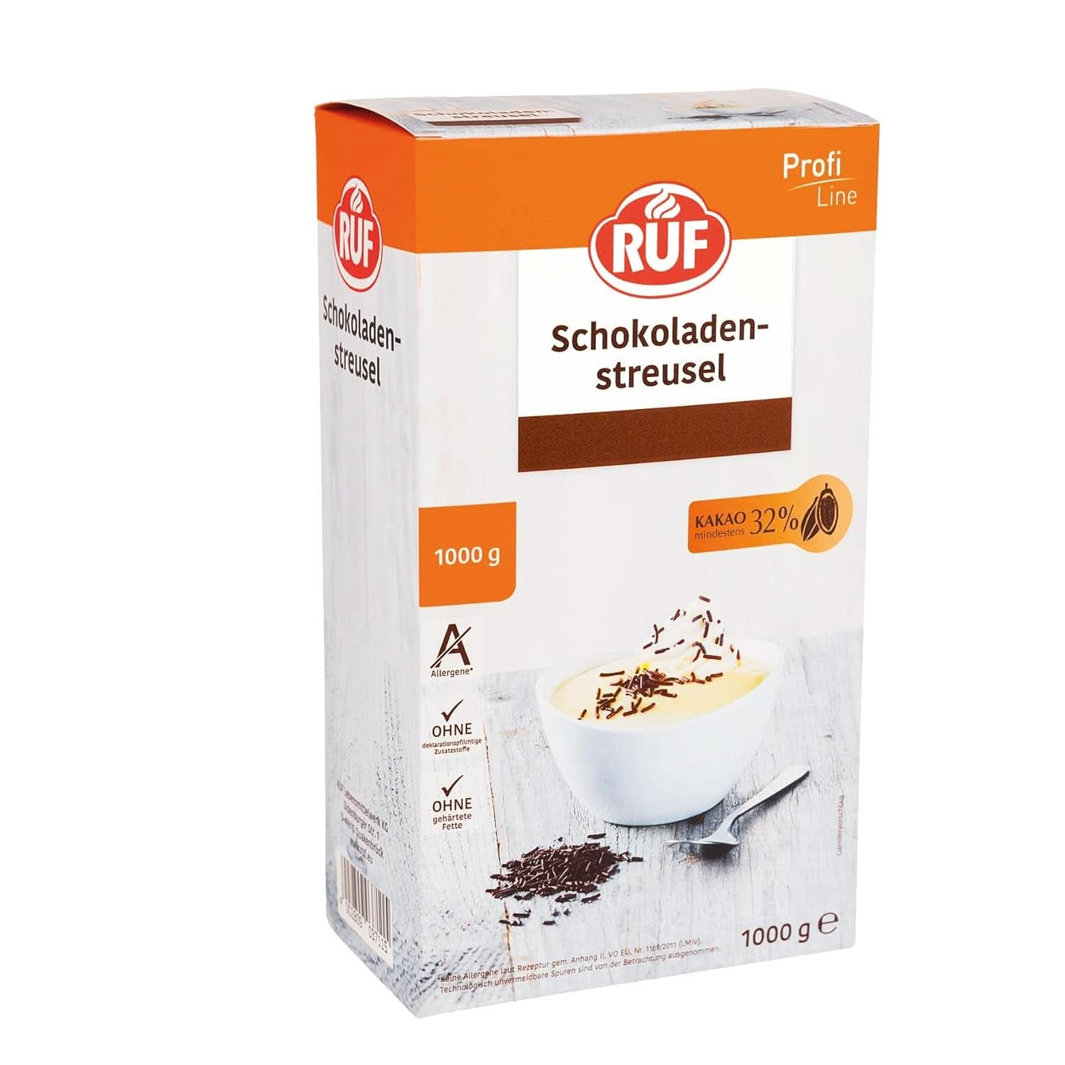 RUF Regenbogenfarbene Zuckerstreusel, 1 Kilogramm Streusel Naty Shop Schokoladen-Vermicelli