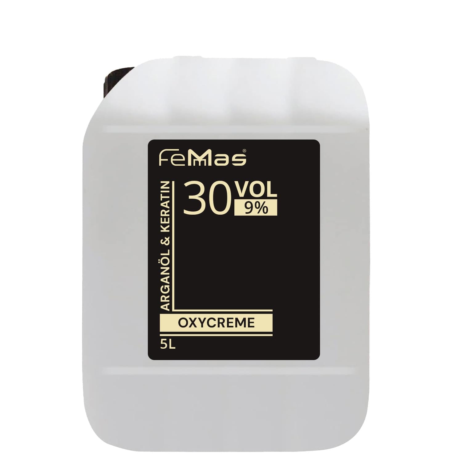 FemMas Oxycreme in 6% 1000 ml I Oxidationsmittel zum Haarfärben und Färben I Einfache Anwendung und optimale Fixierung I Entwickler für gleichmäßige Ergebnisse in Salonqualität I Haarfärbeentwickler Haarfärbemittel Naty Shop 9 5 Liter (1 Packung)