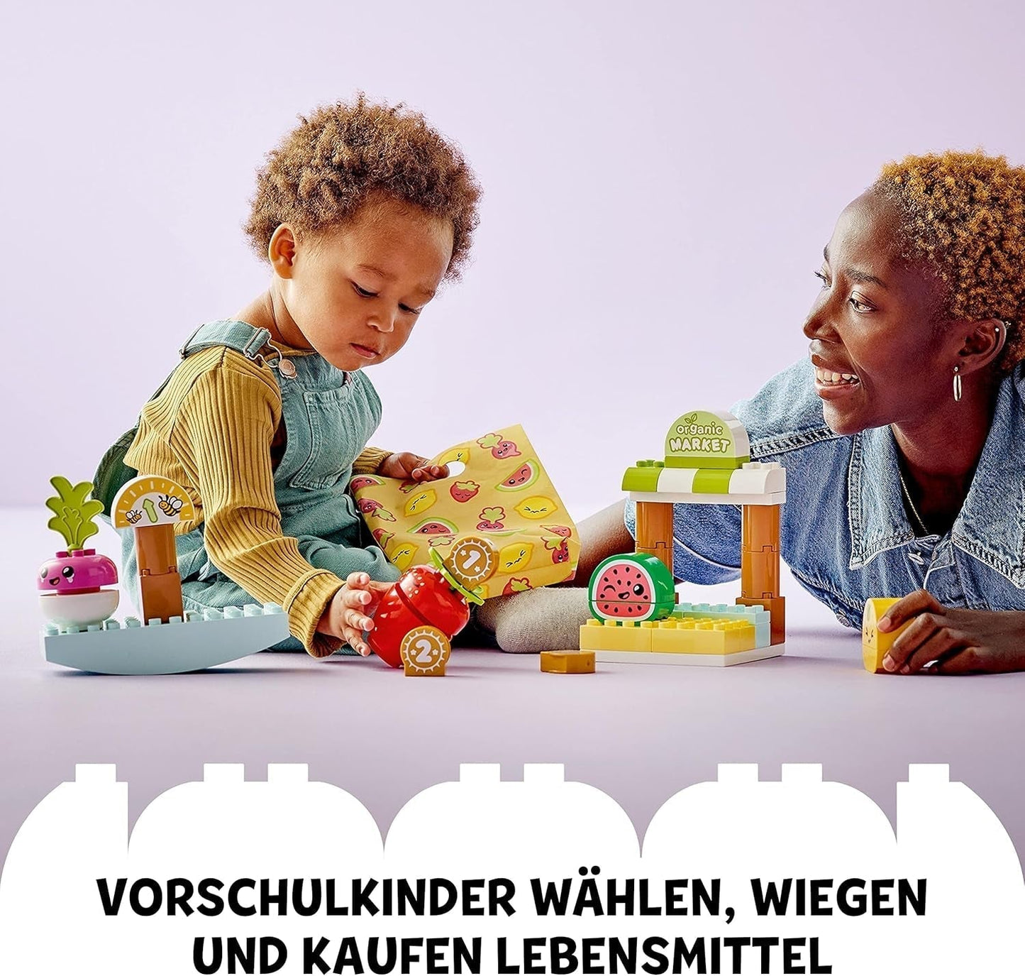 LEGO DUPLO Mein erster Bio-Markt, Spielzeugladen-Set für Jungen und Mädchen, Lernspielzeug für Kleinkinder ab 1,5 Jahren, Obst- und Gemüsezubehör 10983 Bausets Besuchen Sie den LEGO-Store