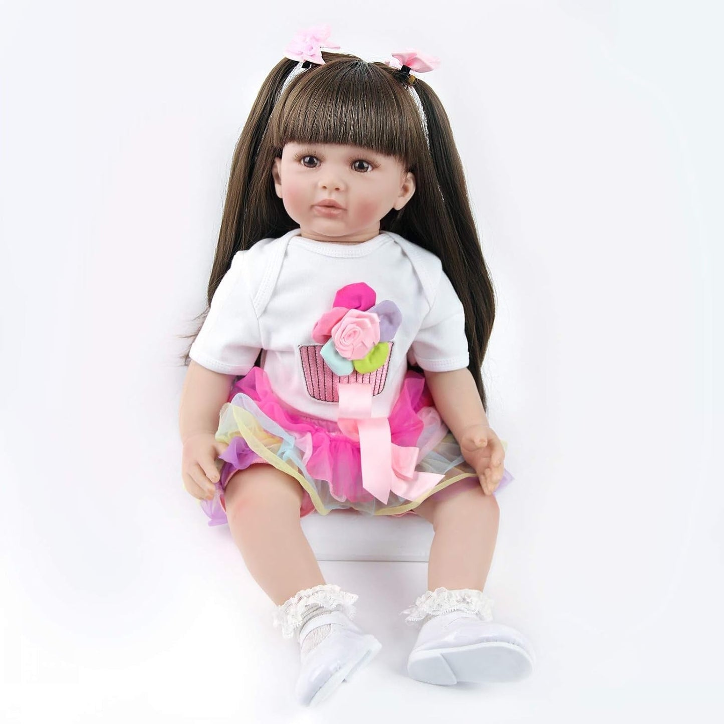 ZIYIUI 24-Zoll-Reborn-Babypuppen, lebensechte Puppen mit weichem Körper, 60 cm handgefertigte Reborn-Babypuppen, Weihnachtsgeschenke
