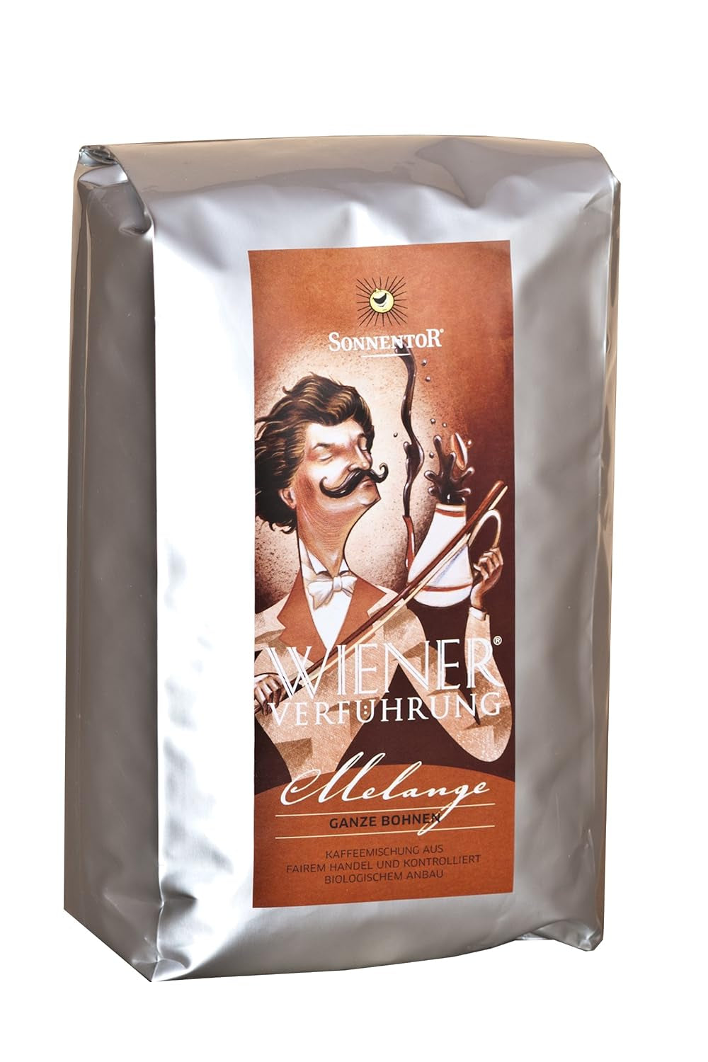 Mischung aus ganzen Kaffeebohnen der Wiener Verführung, 1 Packung (1 x 1 kg) – Bio