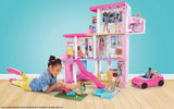 Barbie Dream House (114 cm), 3-stöckiges Puppenhaus, Pool, Rutsche, Rollstuhllift, 75 Zubehörteile, Puppen, geeignet als Geschenk für Kinder ab 3 Jahren, GRG93 Naty Shop Puppenhäuser