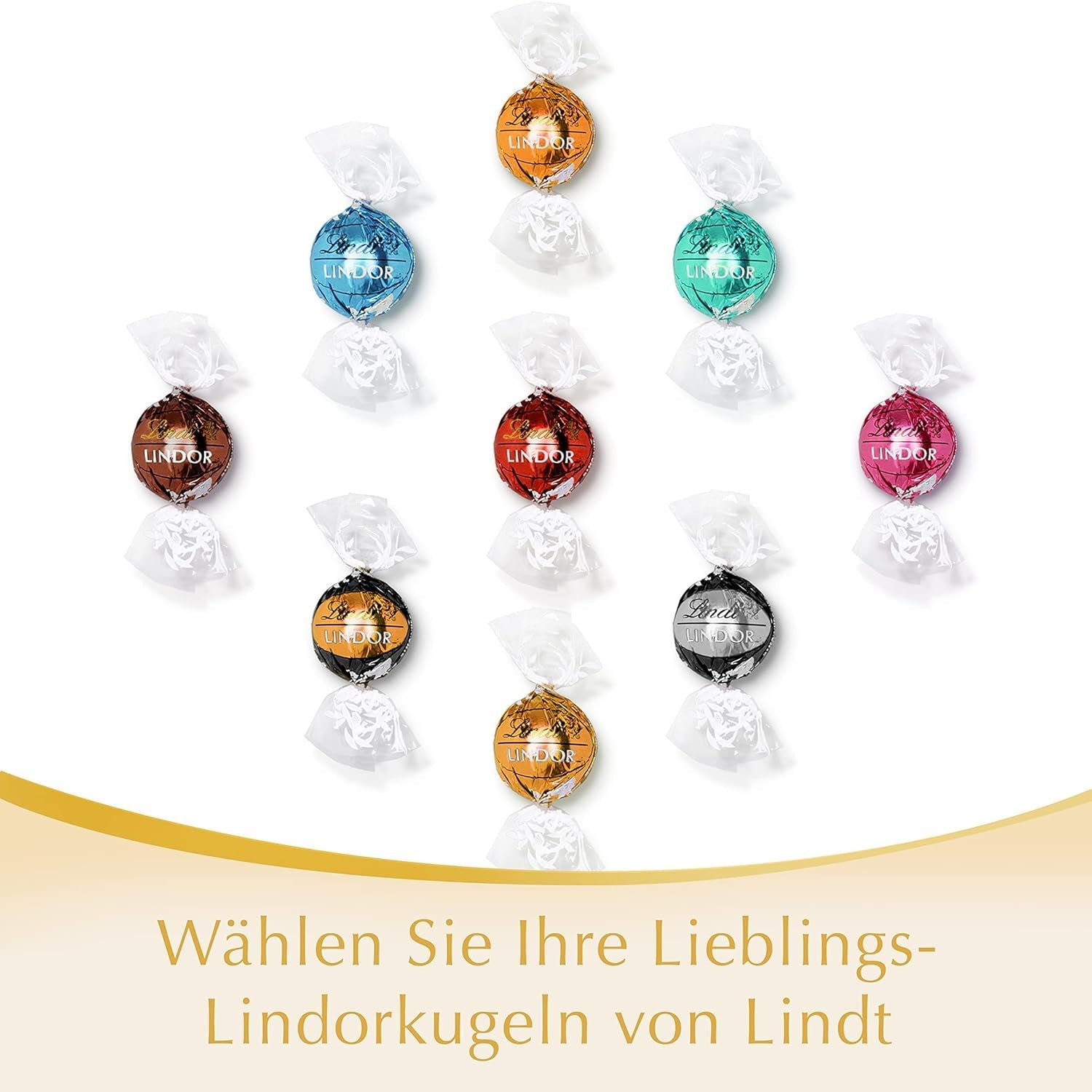 Lindt weiße Schokoladenkugeln LINDOR | 137g Beutel | Ca. 10 weiße Schokokugeln mit zartschmelzender Füllung | Schokoladen-Geschenkset | Schokoladen-Geschenkset (2er-Pack)