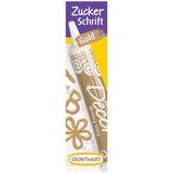 Günthart Backdecor 25 g Zucker mit Buchstaben GOLD für alle Desserts in goldener Farbe aus Zucker für schöne Buchstaben und Motive, 1 Packung (25 g)