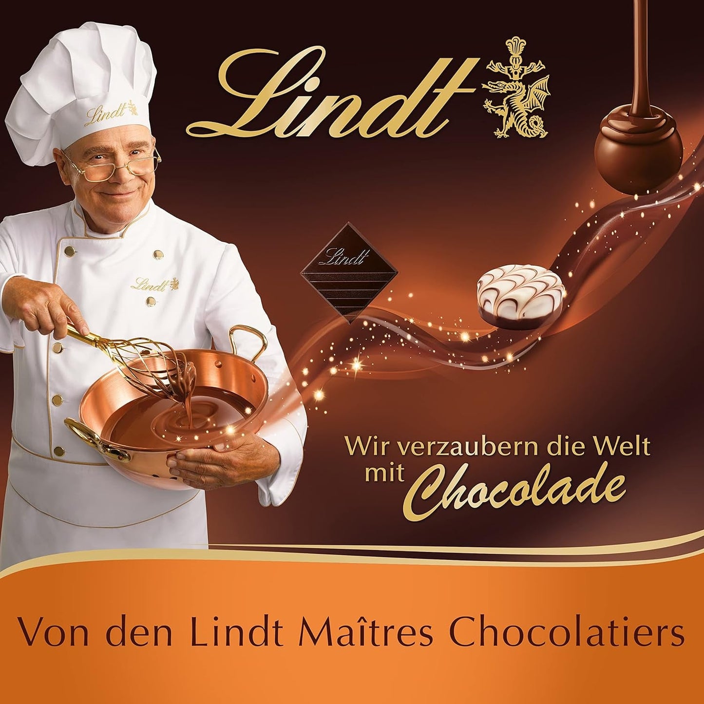 Lindor Chocolate Top Präsentation | 1718 g und Schokoriegel mit Marzipan | 25 Riegel x 50g im Thekendisplay | 1250 g | Reines Marzipan umhüllt von dunkler Schokolade | Schokoriegel