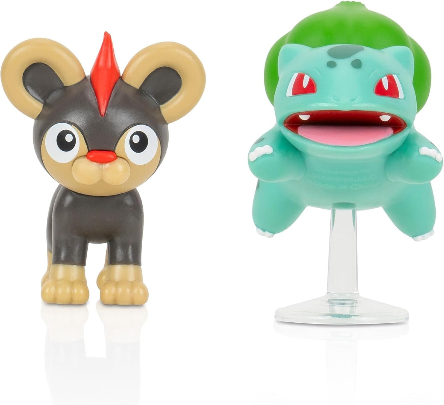 Pokémon PKW3583 – Battle Figure Pack – Leufeo & Bisasam, Offizielle detaillierte Figuren, je 5 cm Actionfiguren Naty Shop