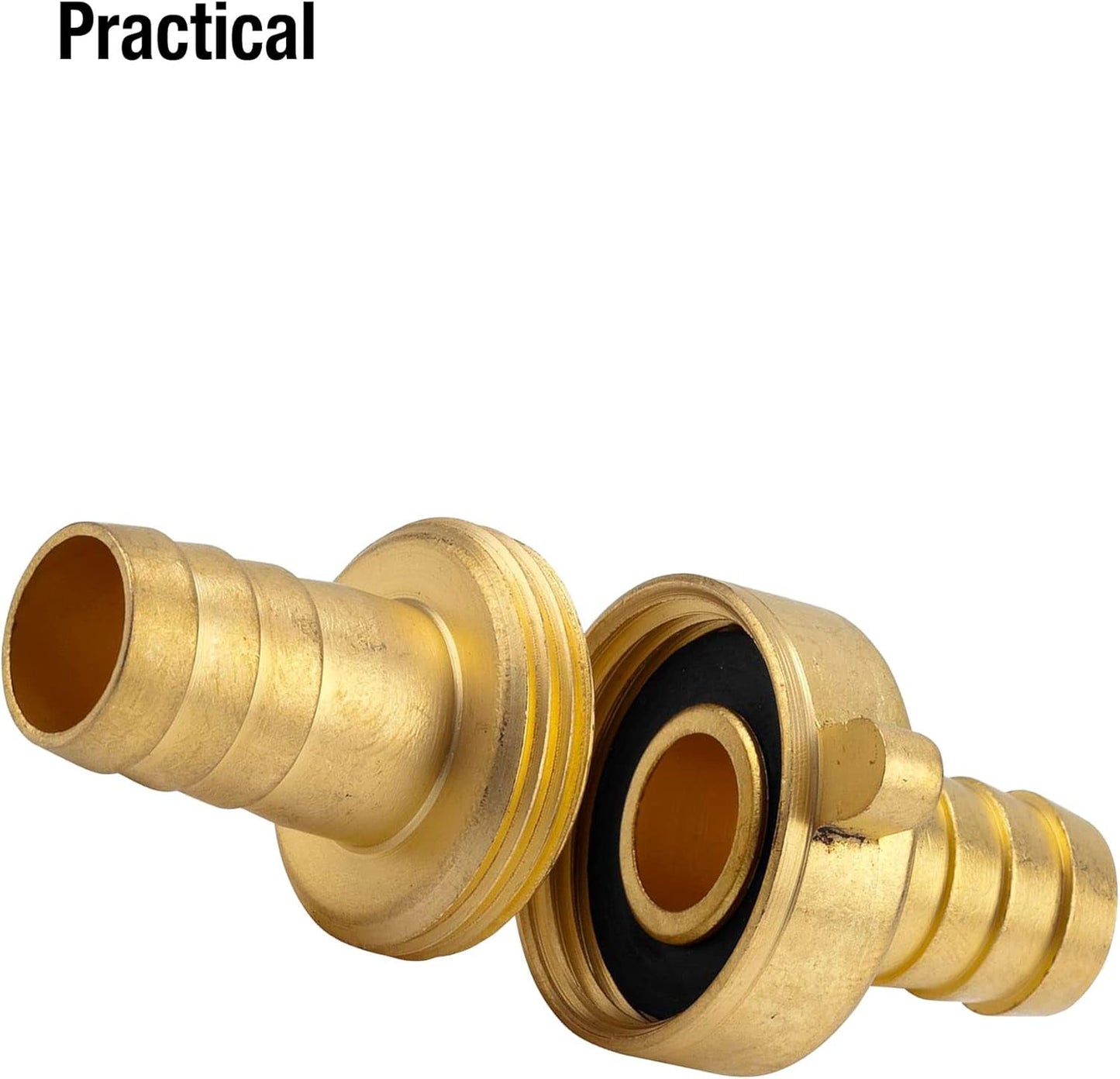 Gardena Messing-Schlaucharmatur, 3-teilig: Schlauchverlängerungsarmatur, 26,5 mm (G 3/4 Zoll) Gewinde, für 13 mm (1/2 Zoll) Schläuche (7151-20)