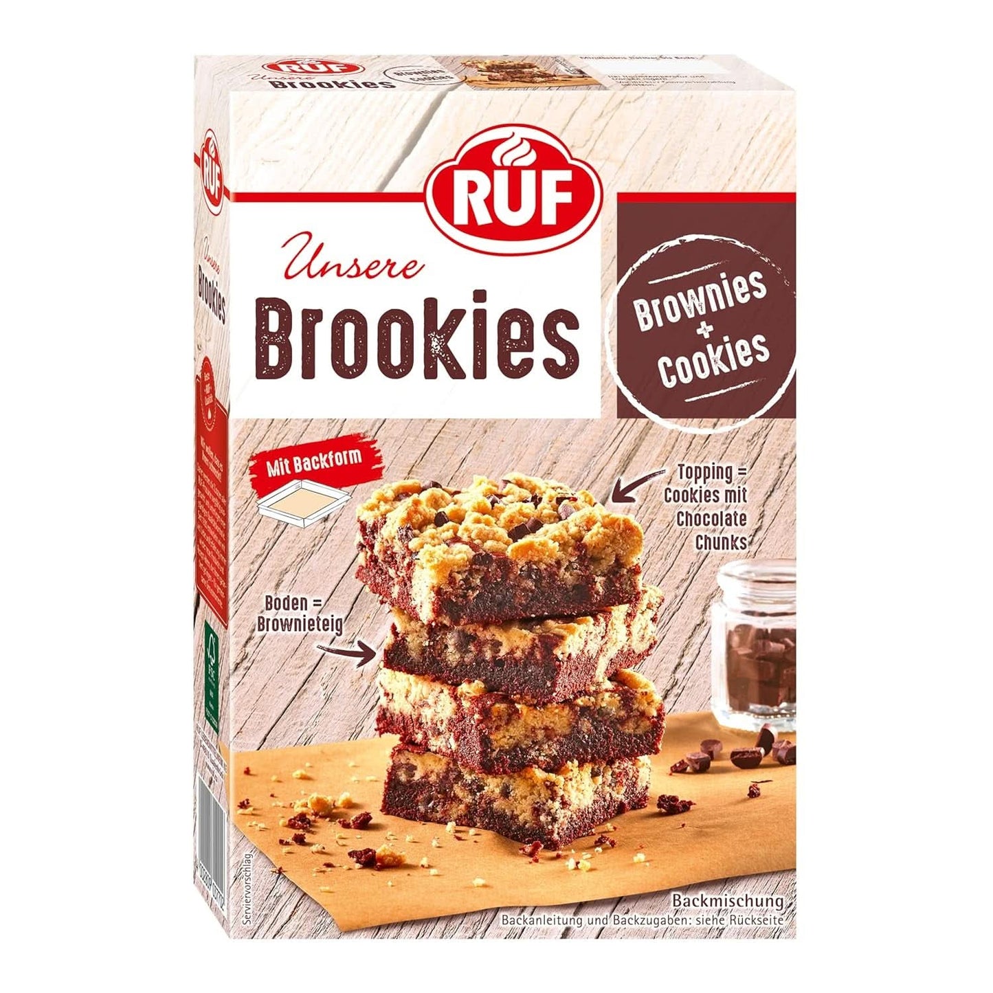RUF Brookies, Brombeermischung und Kekse, 460 Gramm Naty Shop Kitchen 460 Gramm Brookies