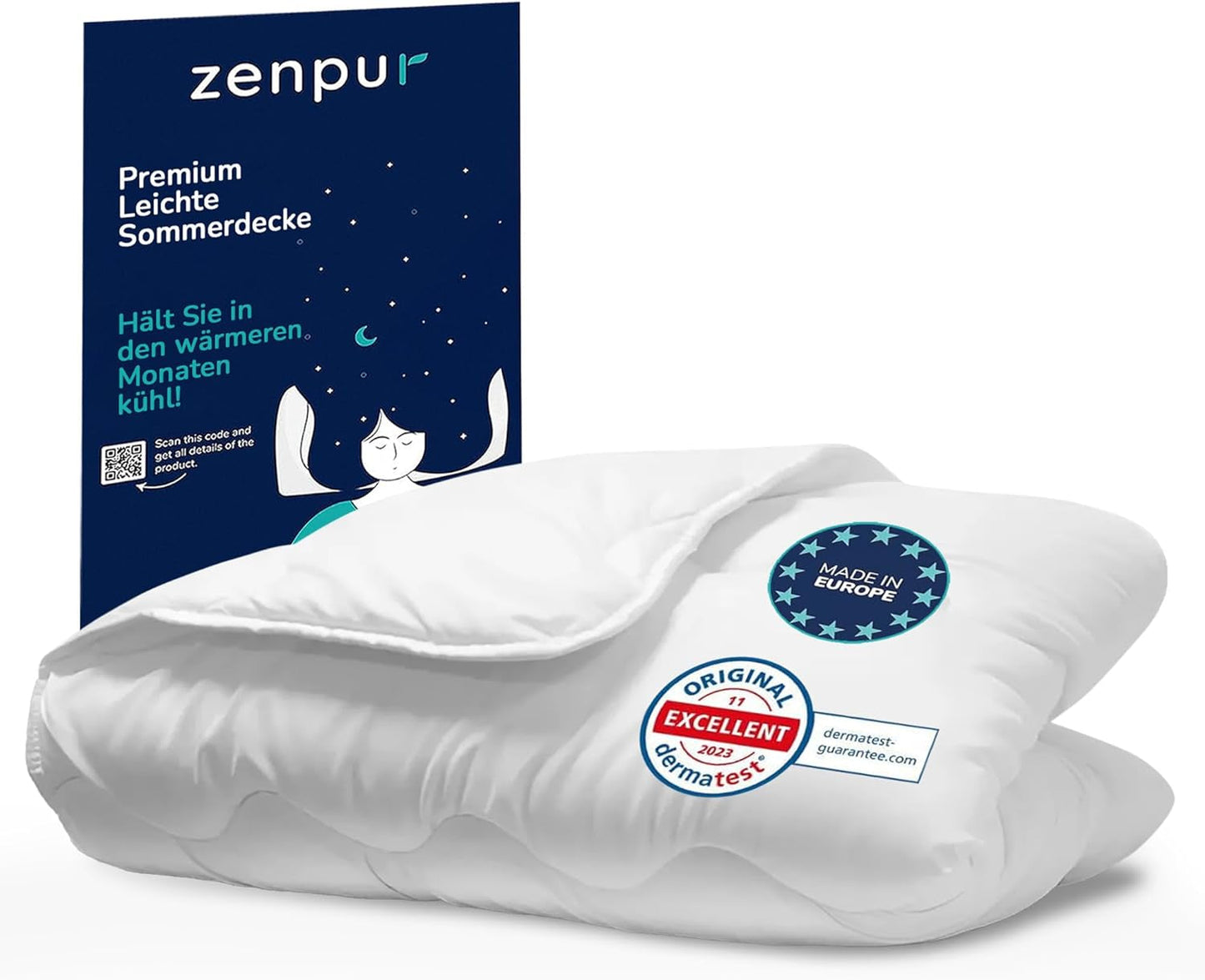 Premium-Bettdecke 200 x 200 cm für 4 Jahreszeiten, Bettdecke für alle Jahreszeiten 200 x 200 cm – warm im Winter und kühl im Sommer, 2 kombinierbare Bettbezüge 200 x 200 cm. Bettdecken und Steppdecken Naty Shop Sommerbettdecke 135 x 200 cm