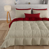 PETTI Artigiani Italiani – Winterdecke für Doppelbett, Maxi, einfarbig, doppelseitig, weiß, grau, 100 % Made in Italy. Steppdecken und Steppdecken Naty Shop Bordeaux Taupe Una Piazza E Mezza